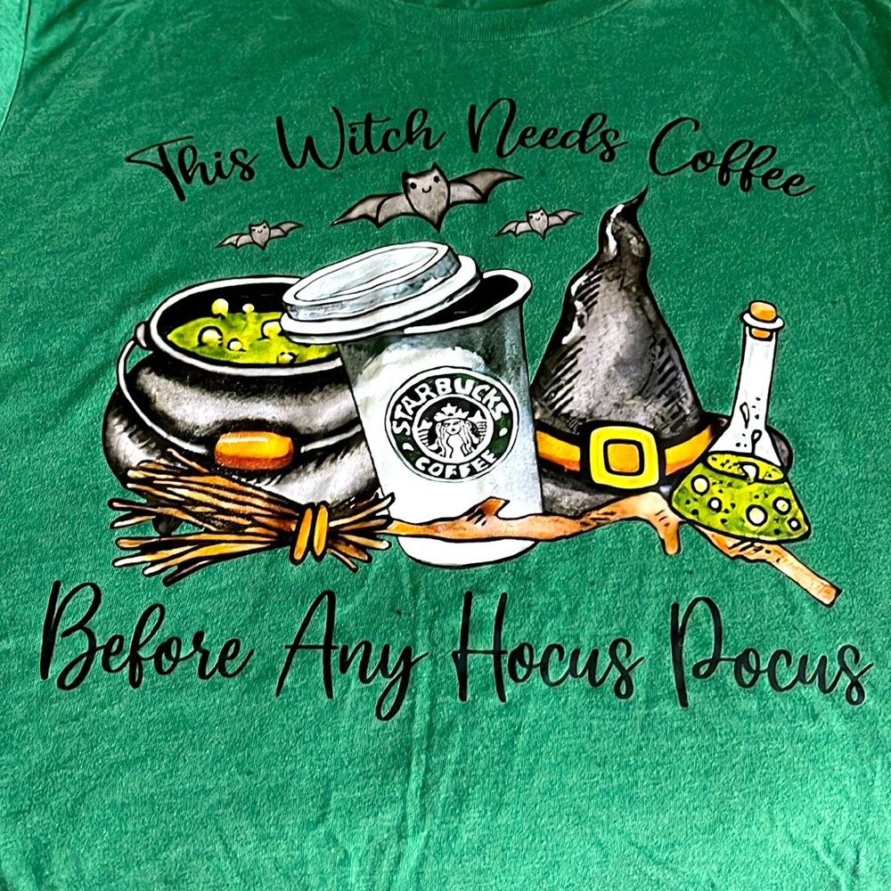 Fall/Halloween basic green tee ($only when bundled)